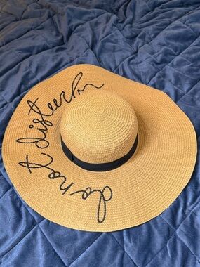 DO NOT DISTURB Wide Brim Straw Sun Hat Vacation